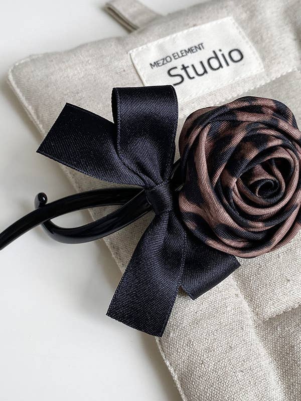 Chouchou avec fleurs et nœud ST8 pour la vente par BYREN | ÉLINE L'ATELIER