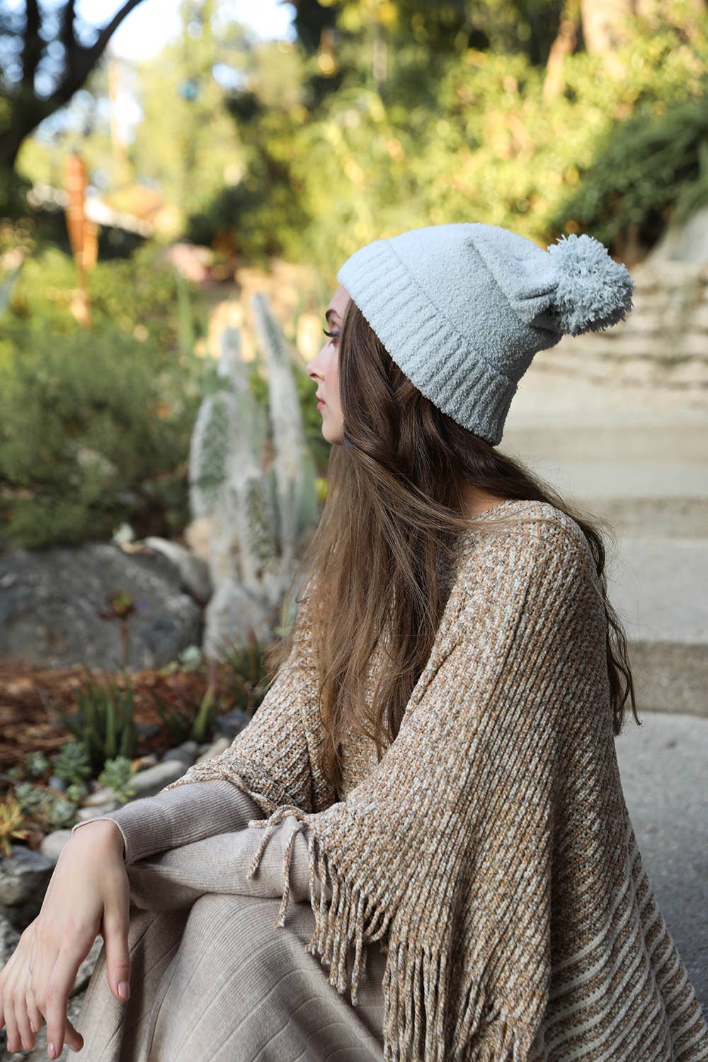 Leto Accessories – wholesale Mössa - Dam – Mysig Boucle Pom Beanie - Perfekt för höst- och vintervärme4
