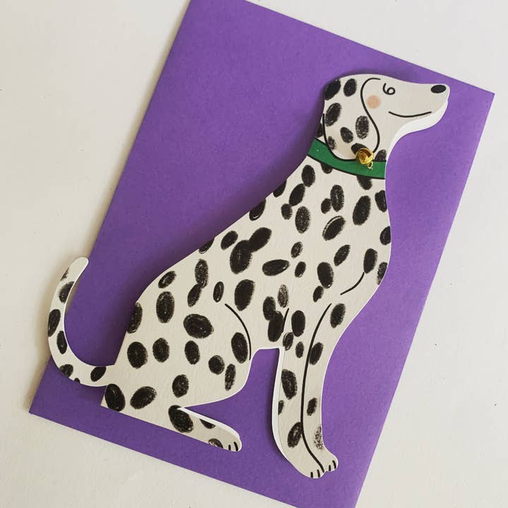 Kitty Kenda Papergoods - Wholesale Everyday greeting card - Sitting Dalmatian Shaped Greeting Card1