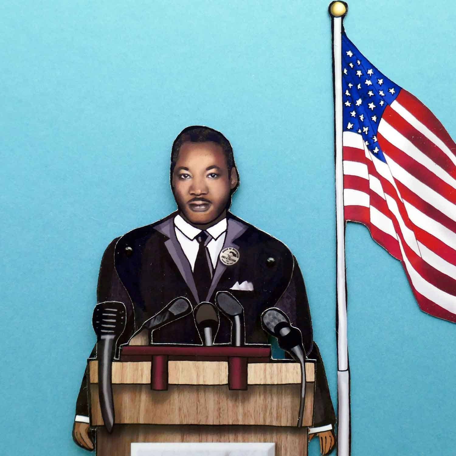 THE PAPER IDOLL - Vendita all'ingrosso Calamite - Magnete da frigo posabile o set ispirato a Martin Luther King3