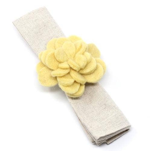 Global Crafts - Vendita all'ingrosso Anelli portatovagliolo - Zinnias - Set di 4 portatovaglioli in feltro8