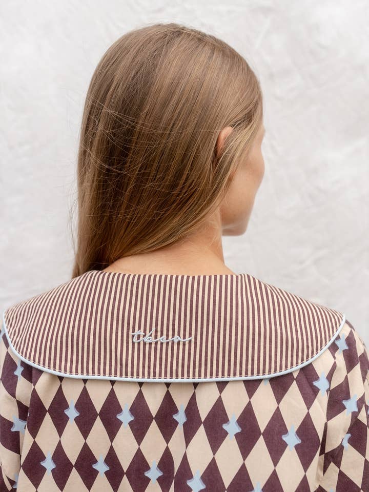 TBCo - Wholesale Sleepwear set – Women's - Cotton Pyjamas in Camel Harlequin4