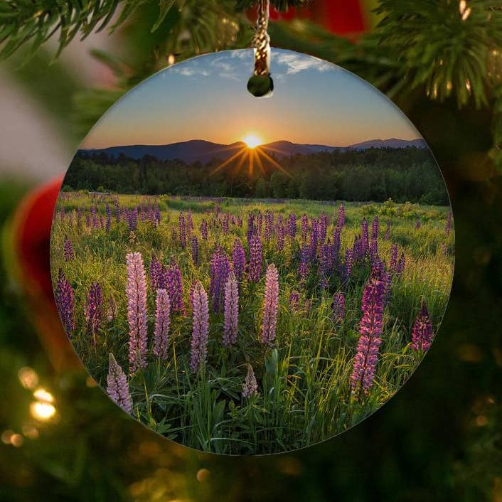 Lupine Sunrise Ornament by Chris Whiton for wholesale by American Brand Studio