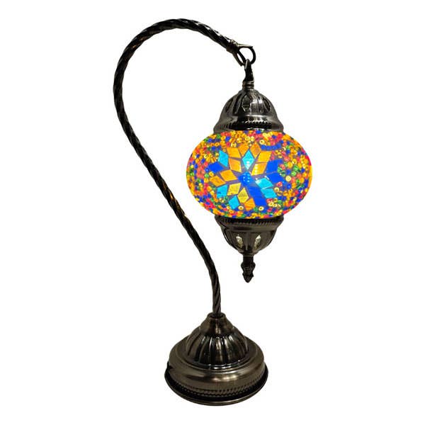 Hanging Mosaic Desk Lamp - Large multi color star pattern for wholesale by Access by Mediterranean Concepts