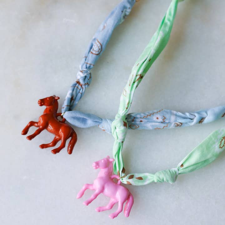 Horsin' Around Bandana Necklace for wholesale by Get Lit Brand