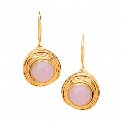 Pendientes Redondos Colgantes de Alambre Envolvente para venta al por mayor de Kipepeo