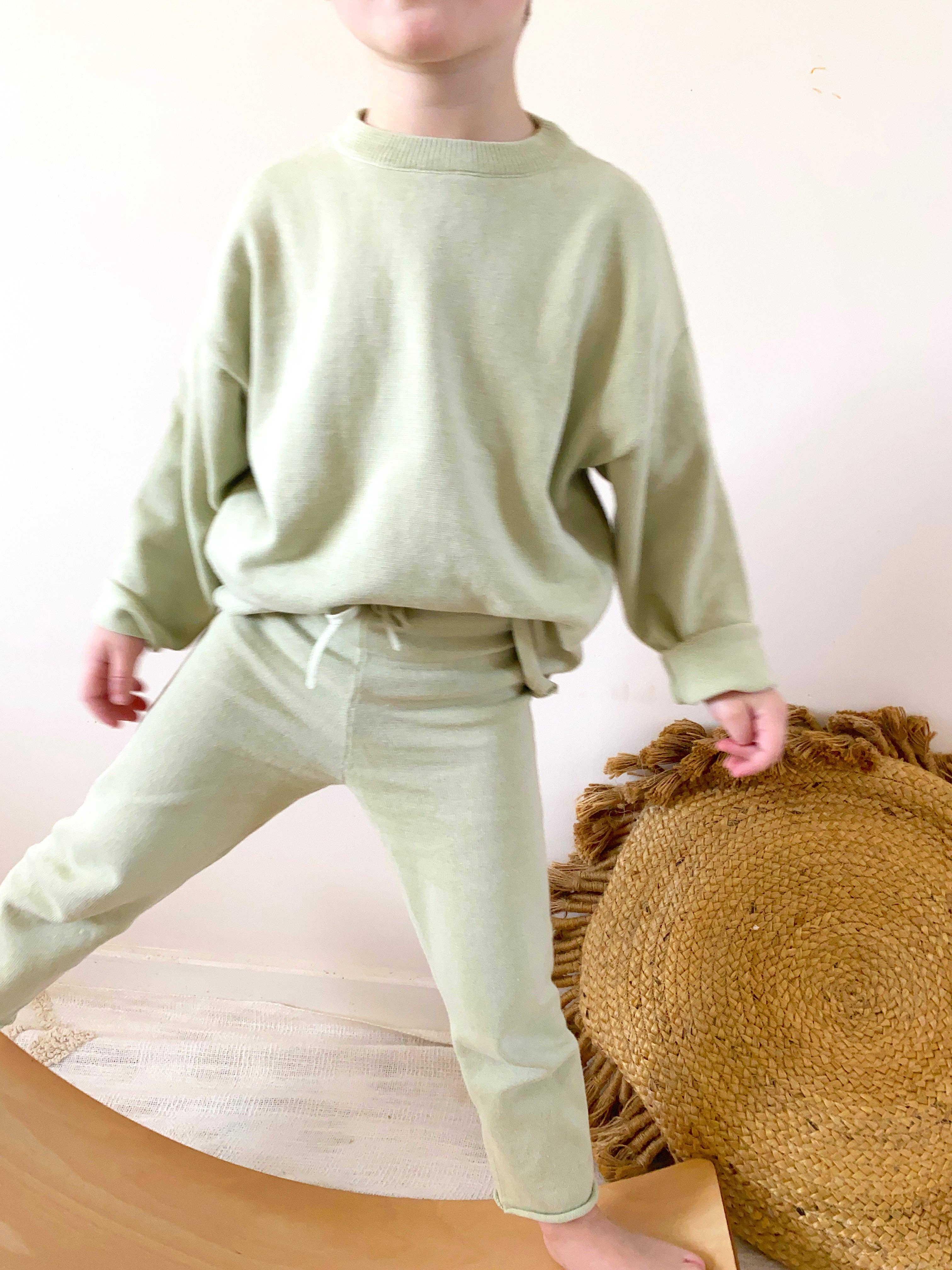 Clover and Bear – wholesale Trousers – Kids – Avocado  Crush | Knit Trousers1