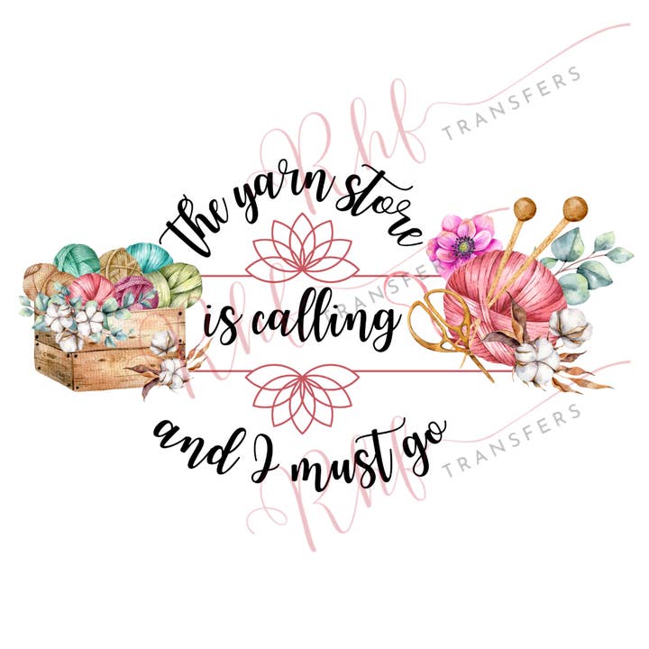 The Yarn Store is Calling - Knit Transfer Sheet for wholesale by Red Hill Fiber