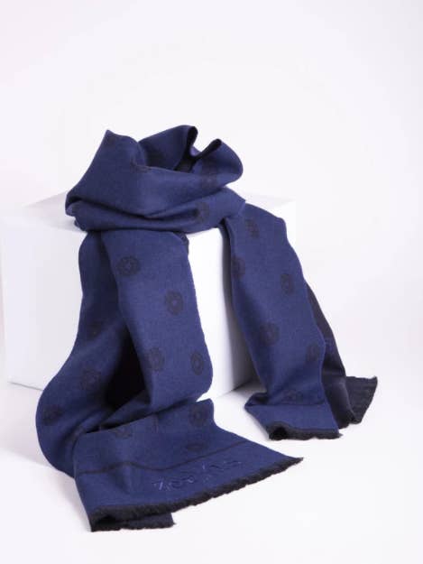 BUFANDA DOBLE JACQUARD 37 X 180 CM 100% LANA VIRGEN PURA para venta al por mayor de Zero15