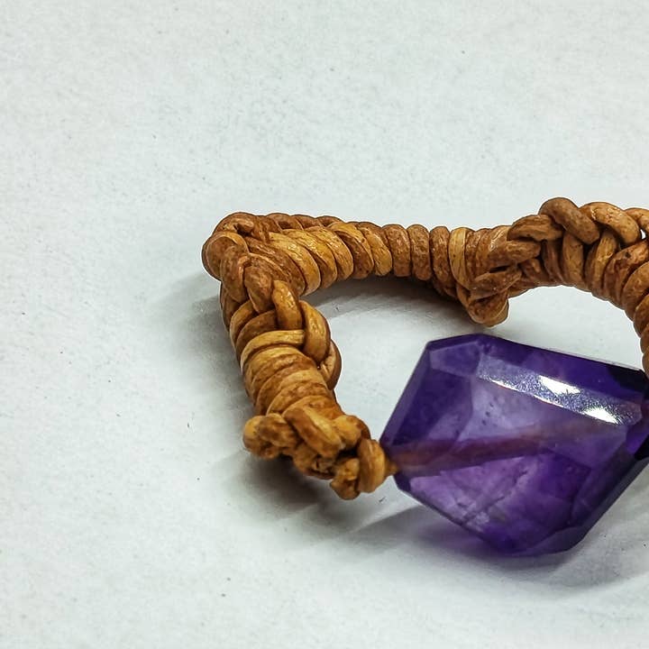 Julieta Ring AMETHIST voor wholesale door Teito de Cuero