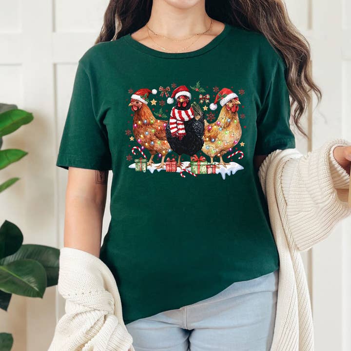 Trendy Transfers - Wholesale Sublimation Transfer - Christmas Chickens DTF Heat Transfer0