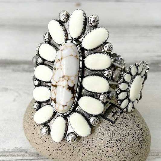 Artini Accessories - Wholesale Bedelarmbandje - Western Stone emaille stretcharmband