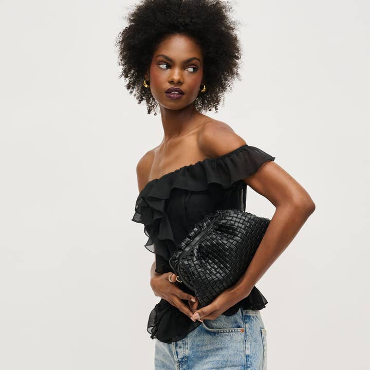 Urban Expressions - Wholesale Clutch Bag - Women's - Tate Woven Frame Clutch