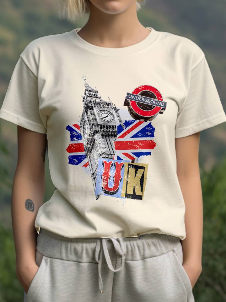 CTY-11 London Grunge grafisk T-shirt for engroshandel hos NTITEES INC