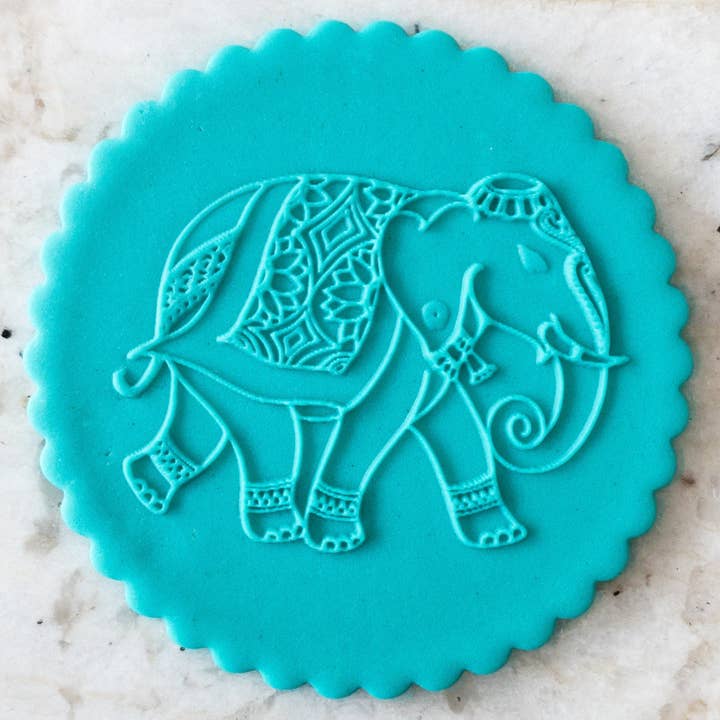 Decorative Elephant Biscuit Cookie POPup Embosser Stamp for wholesale by Cut Bake Stamp
