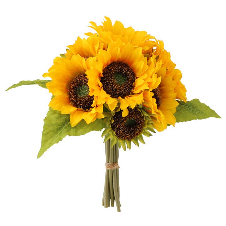Sweet Home Deco - Wholesale Artificial Flowers - Silk Sunflower Bouquet, Fall Decorative Flowers, Yellow7