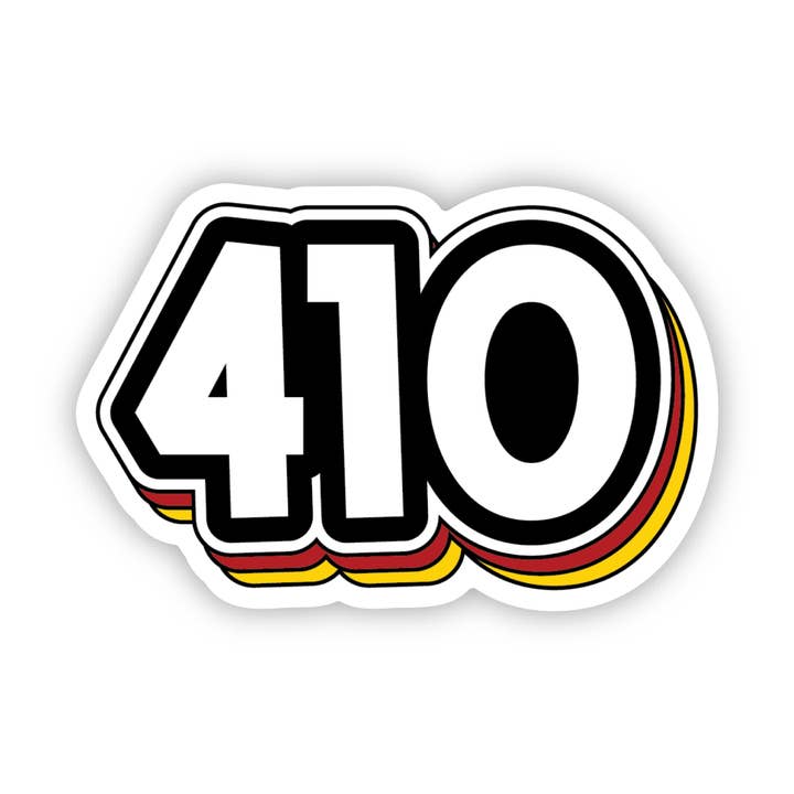 Maryland 410 Area Code Sticker for wholesale by Jami Creates