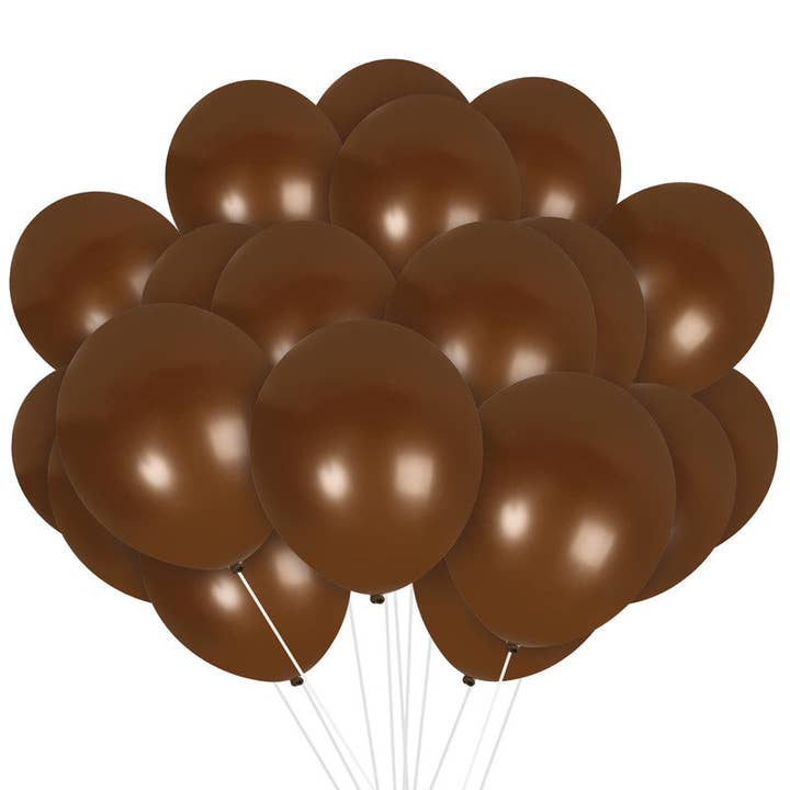Brown Balloons - 12 Inch Latex Balloons for wholesale by Treasures Gifted
