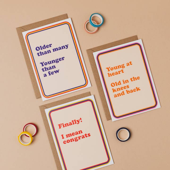 Cath Tate Cards – wholesale Birthday card – YOUNG AT HEART2