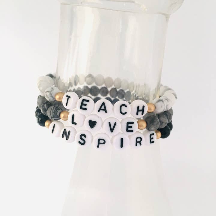 Teacher Bracelet Stack for wholesale by HL Stacks