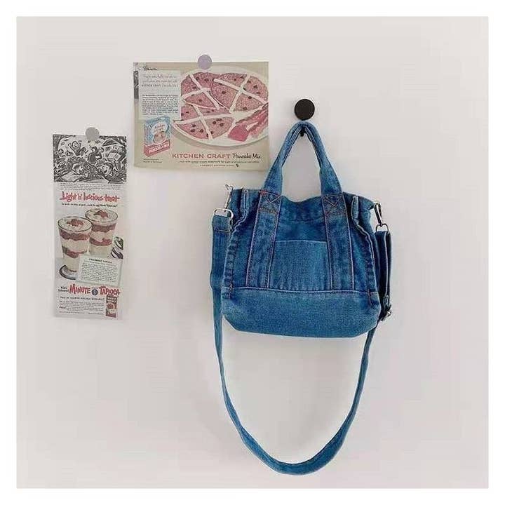 ShieldChic - Vente Sac à bandoulière – femme - Sac à bandoulière en jean à bretelles amovibles3