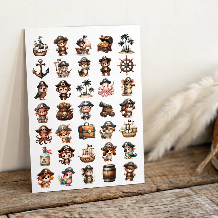 Folha de Autocolantes Piratas por atacado de Sticker Varia