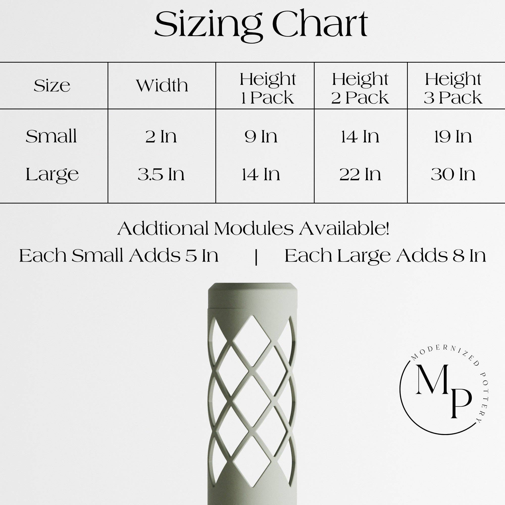 Modernized Pottery - Wholesale Trellis - Moss Pole MODULAR5