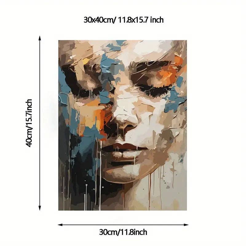 Huis Van Merken - Wholesale Art Print - Unframed Canvas Modern Art – Women Face Portrait Print for Bedroom & Living Room2