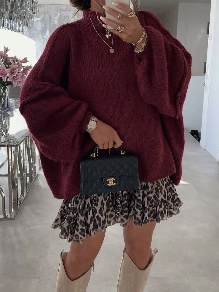 ESTEE BROWN - Wholesale Cardigan - Women's - Oversize wool sweater - 9711