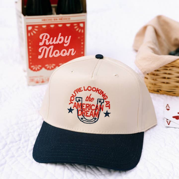 Ruby Moon - Vente Casquette de baseball – femme - Casquette Brodée - Vous Regardez Le Rêve Américain