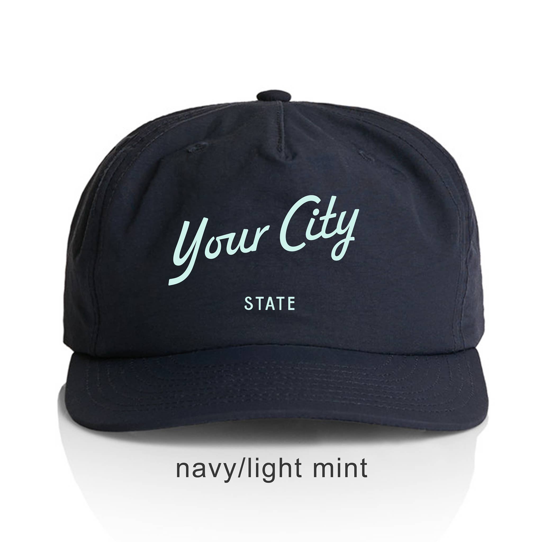 Endless August Supply Co. – wholesale Flat-brimmed cap – Unisex – Custom Nylon Hat | Script Text Customizable Hat | Name Drop26