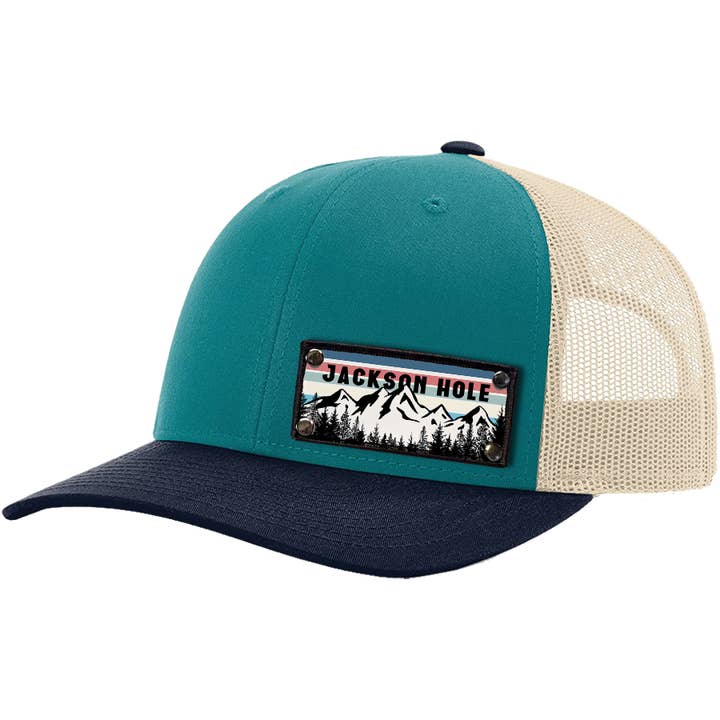 Jackson Hole Mtn Sonnenuntergang Teal RCH112 Teal Birke Marineblau für den Großhandel von Stryder Gear