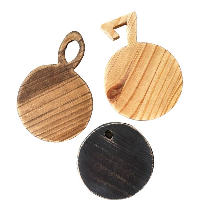 Grace Graffiti – Großhandel Käsebrett – Mini-Brotbrett aus Holz, rund, 15,2 cm2