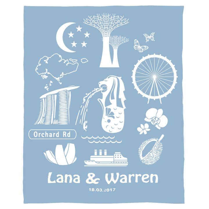 Singapore Love Blanket for wholesale by littledaysshop