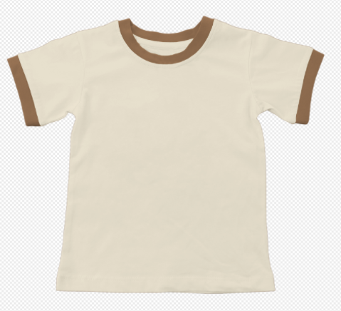 Polished Prints – wholesale T-shirt - Barn – Tomma barntröjor - Brun ringer - Vintage barntröjor0