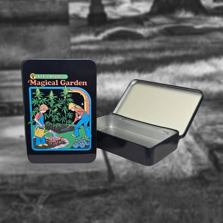 Let's Plant a Magical Garden Hinged Tin for wholesale by Snark Totes