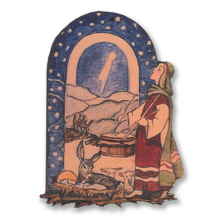 Lynn Garlick Retablos - Vente Décoration de Noël - Le Petit Batteur Garçon - Découpé