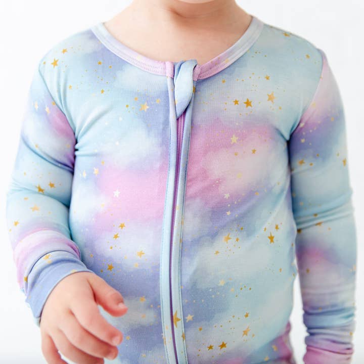 Dreamiere – wholesale Sleepsuit – Baby – Kids Cotton Candy Skies Bamboo Convertible Footie Pajamas1
