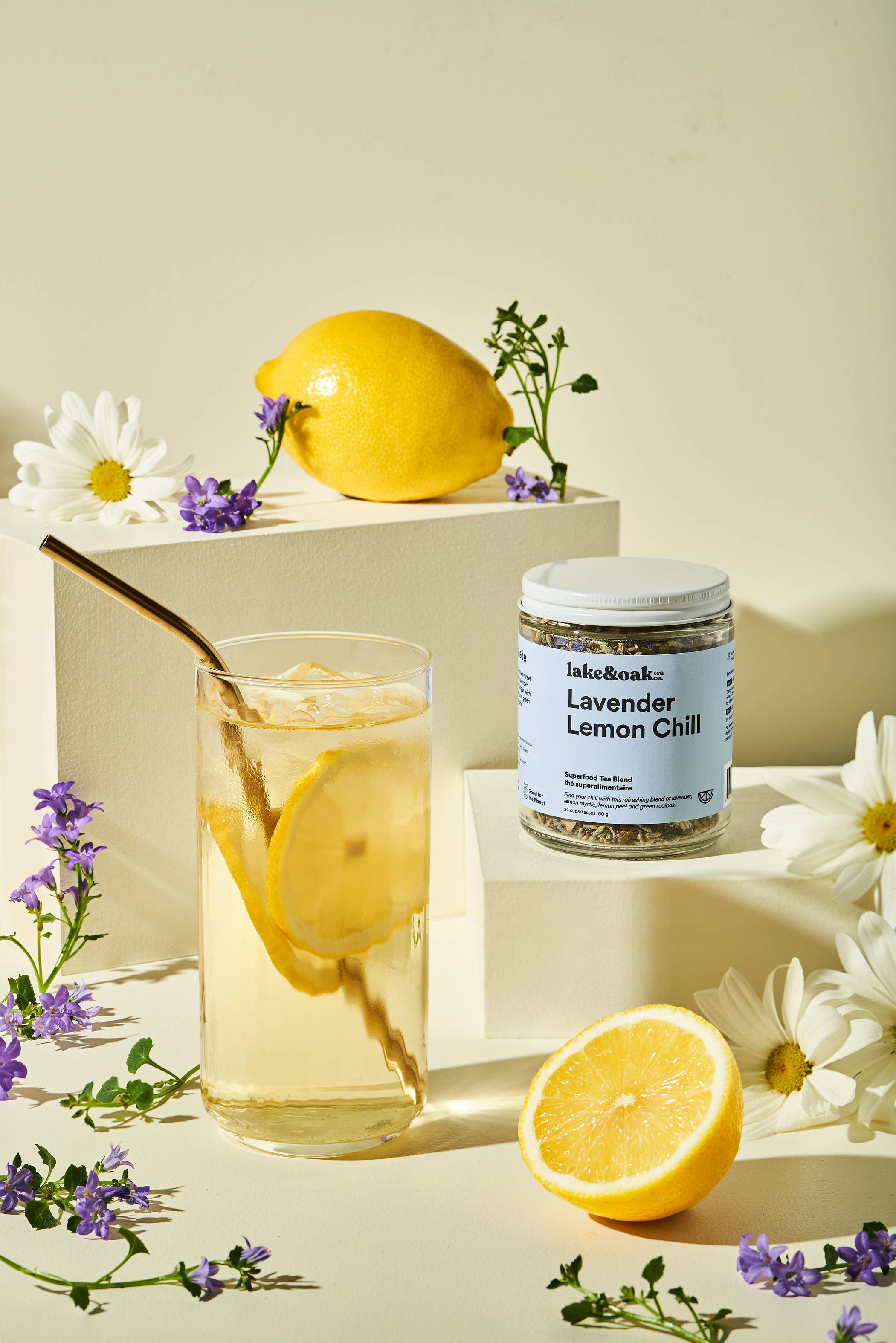 Lake & Oak Tea Co. - Wholesale Loose Tea - Lavender Lemon Chill - Superfood Tea Blend