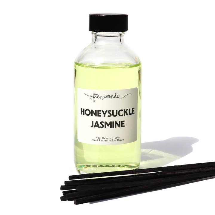 Often Wander - Wholesale Reed Diffuser - Honeysuckle Jasmine – Reed Diffuser – 4oz