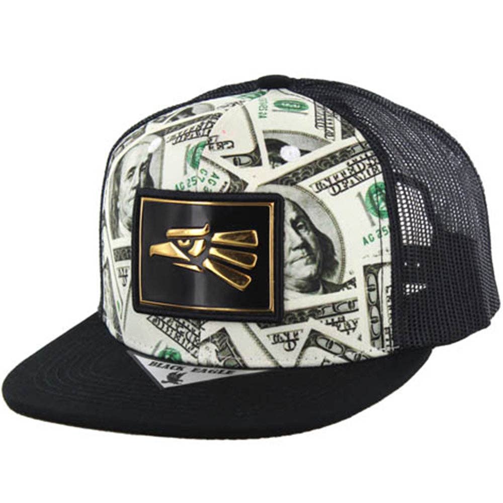 Zion Brand - Vente Casquette de camionneur – unisexe - CASQUETTE SNAPBACK TRUCKER PRINT DOLLAR PRINT EN PU1