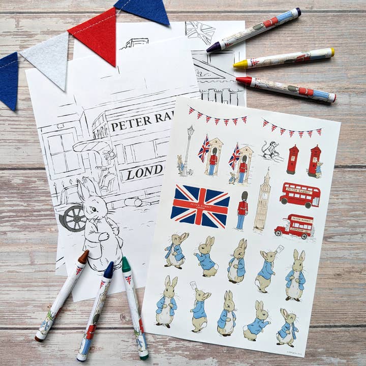 Robert Frederick Ltd - Wholesale Coloring Book - Kids & Baby - Peter Rabbit Out & About A5 Colouring Set