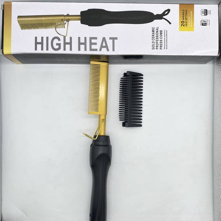 Hair Imports NYC - Wholesale Straightener/Flat Iron - Electric Hot Comb Hair Straightener Brush - Professional Pressing Comb Styling Tool7