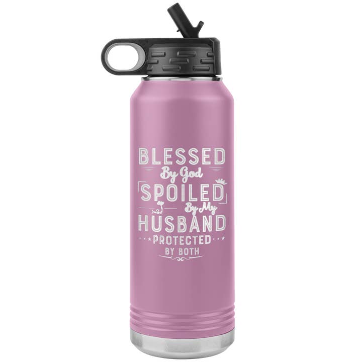LA Shirt Company - Wholesale Water Bottle - Blessed By God - 32OZ WATER BOTTLE INSULATED5