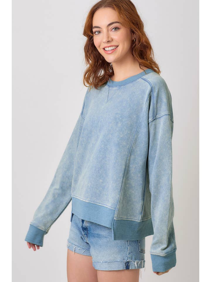 Mystree - Wholesale Sweatshirt - Women's - 60552 Washed Terry Top 8