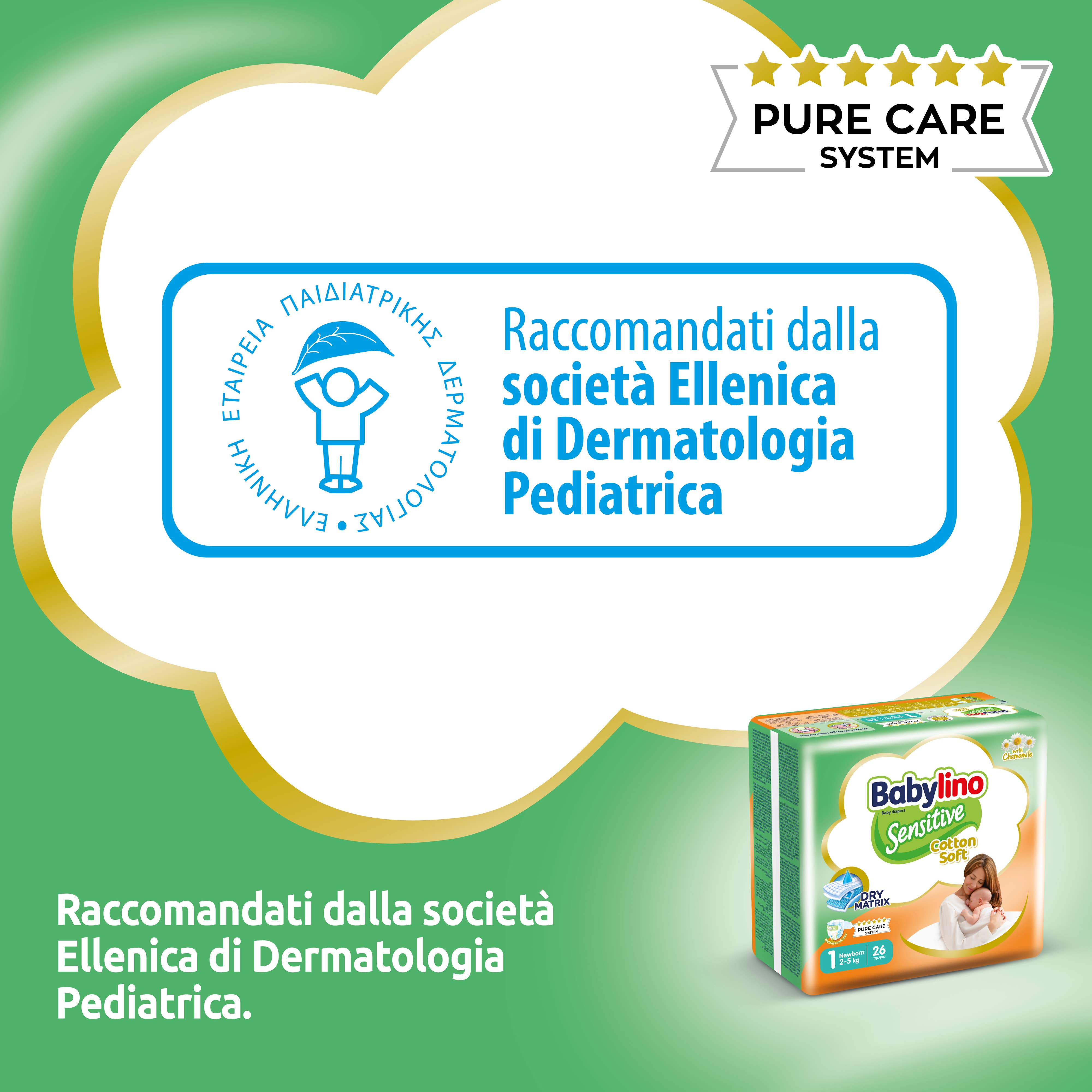 Babylino – wholesale Blöja (icke-tyg) - Baby – Babylino Sensitive Cotton Soft blöjor storlek 1, 26 stycken11