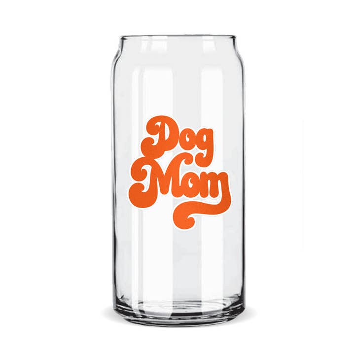 Dog Mom Cold Brew Glass for wholesale by Grounds & Hounds Coffee Co.