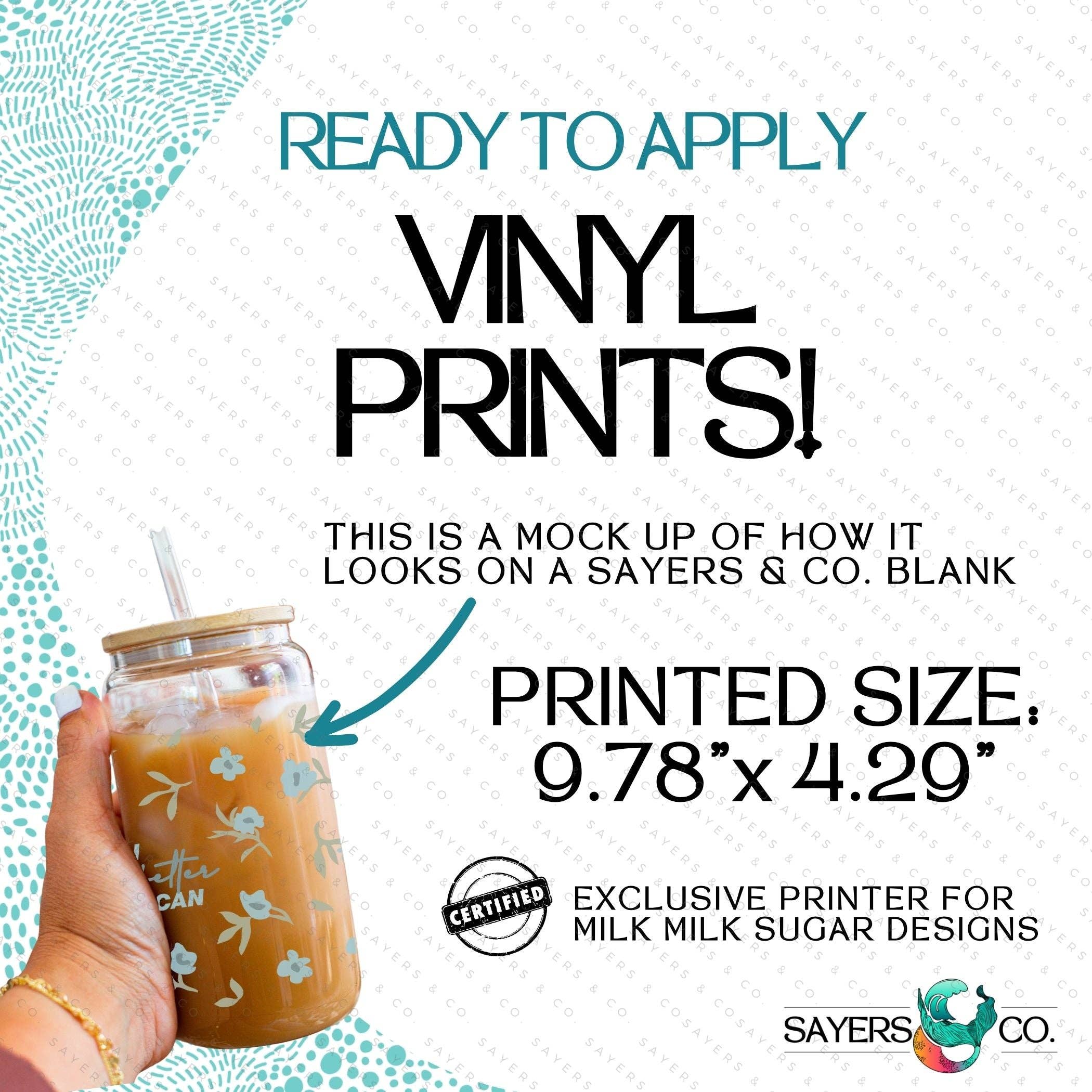 Sayers & Co. - Wholesale Sublimation Transfer - PRINTED Sublimation Transfer or Vinyl Print: Milk Milk Sugar Certified Printer- I Can Love Me Better  16oz Floral Sublimation Print2
