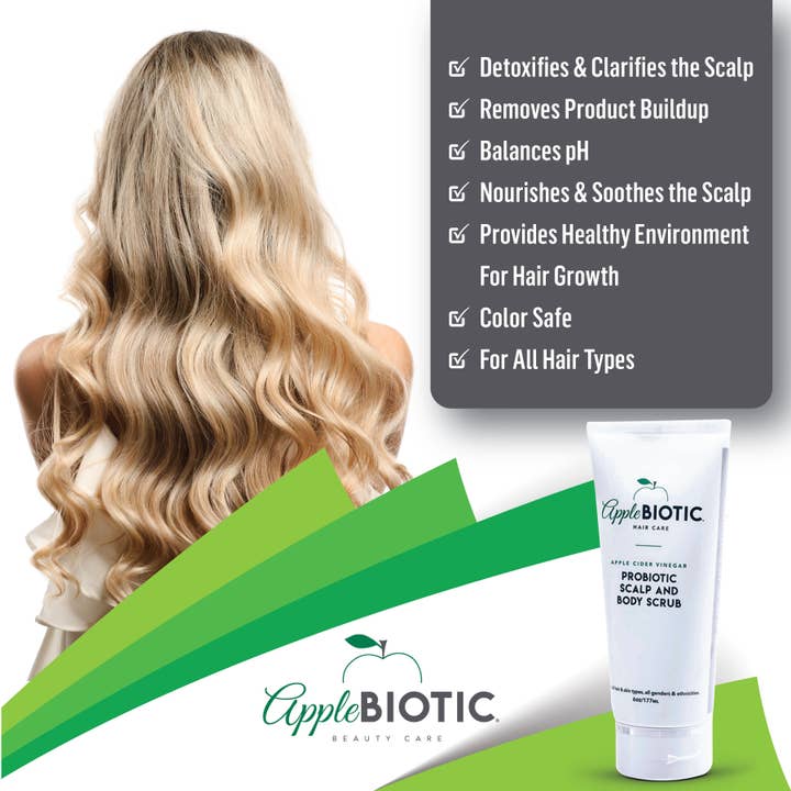 Applebiotic - Wholesale Body Scrub/Exfoliant - Apple Cider Vinegar Probiotic Scalp and Body Scrub