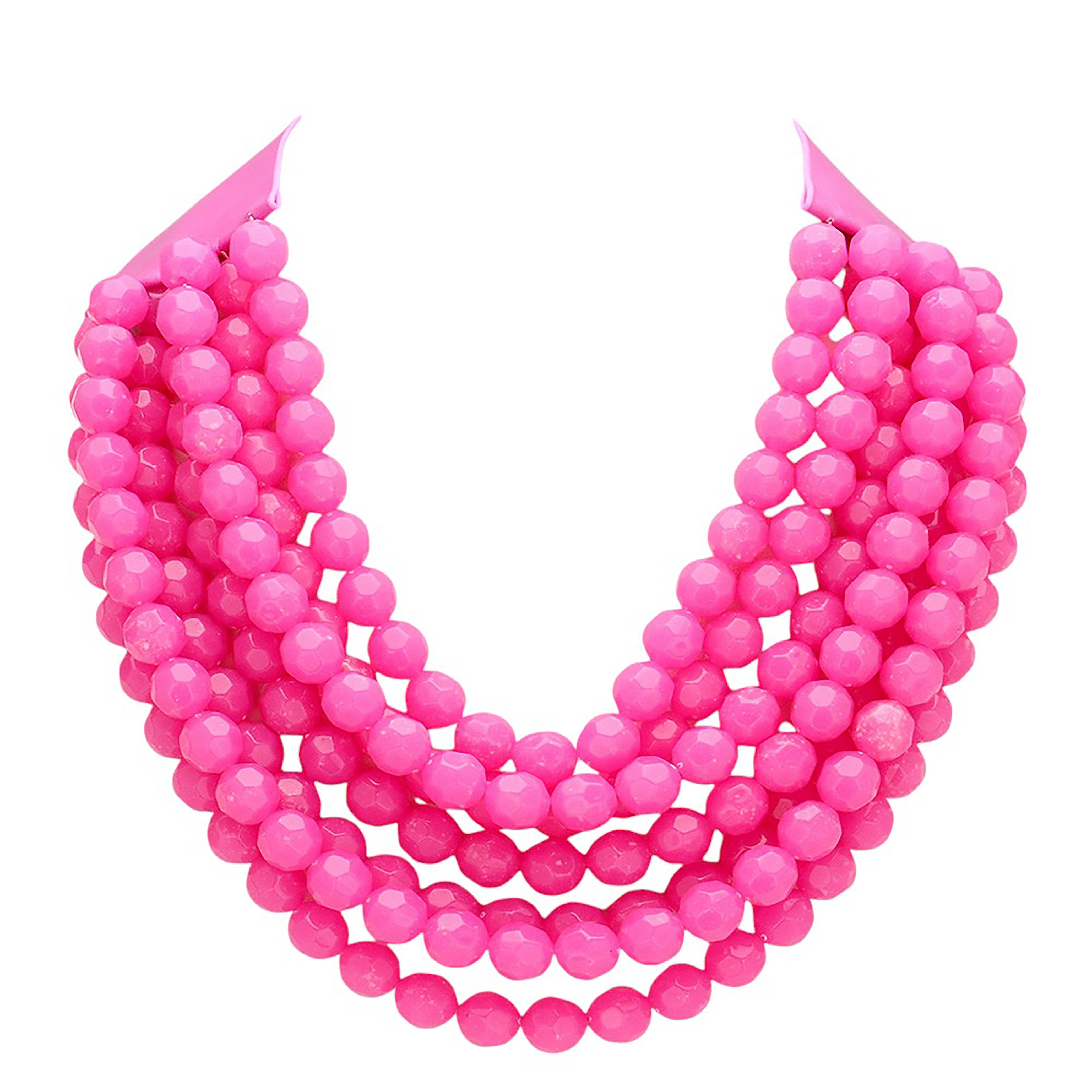 Madeline Love – wholesale Beaded/pearl necklace – Chunky Multi-Strand Beaded Necklace with Magnetic Clasp10